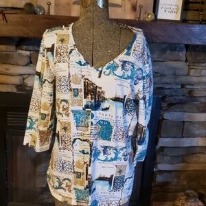 Christopher & Banks pull over blouse